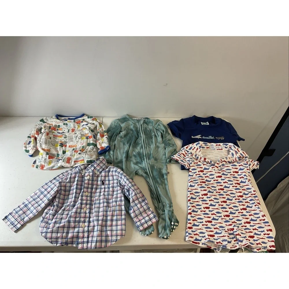 Baby Boy 6-9mos Boutique LOT 5PC magnetic‎ me Bamboo, Ralph Lauren preppy